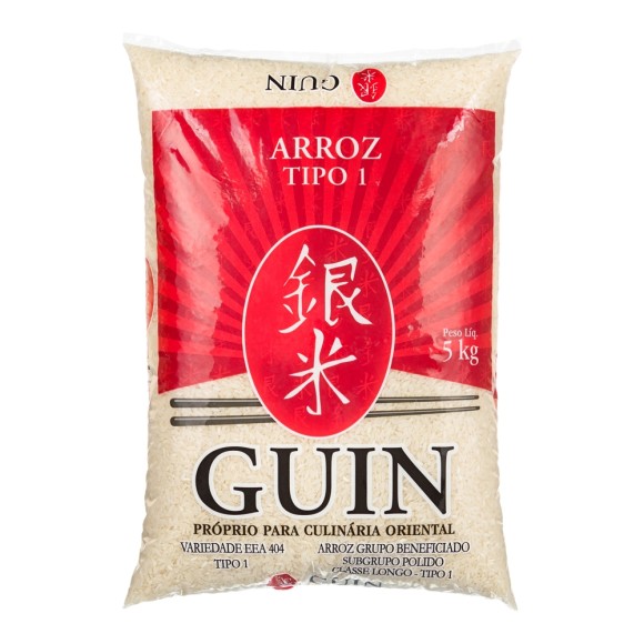 ARROZ JAPONES GRÃO LONGO GUIN, 5KG