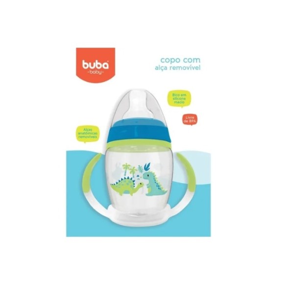 BUBA COPO 250ML COM ALCA REMOVÍVEL DINO