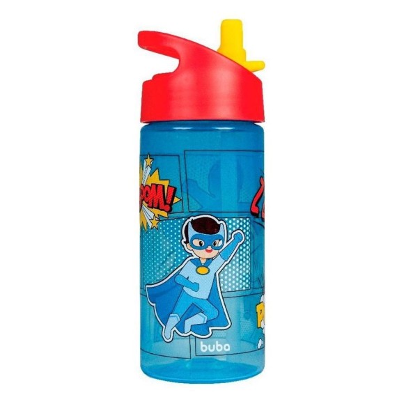 GARRAFA SUPER HEROIS AZUL 380ML 18m