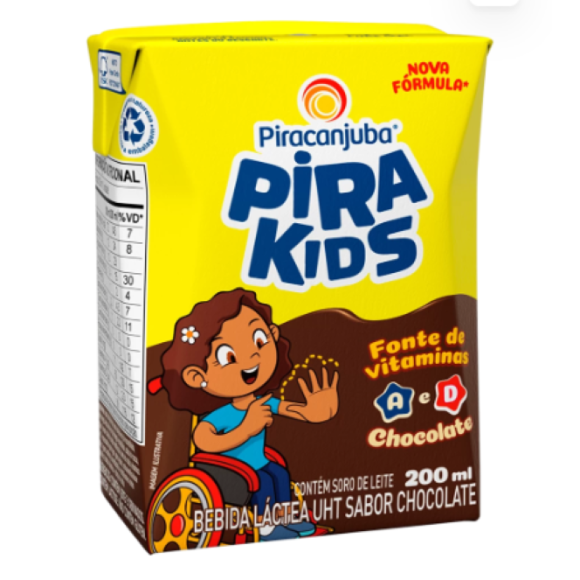 Achocolatado Piracanjuba Pirakids 200ml