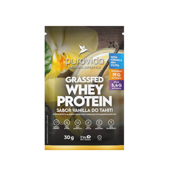 PURAVIDA GRASSFED WHEY PROTEIN 30G VANILLA DO TAHITI