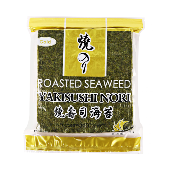 NORI YAKISUSHI ROASTED SEAWEED 50 SHEETS GOLD