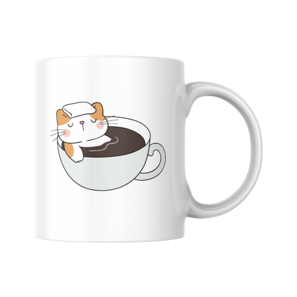 EMI CANECA DE PORCELANA MENSAGEM COISAS BOAS E GATOS