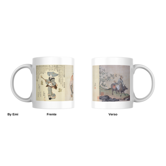 EMI CANECA DE PORCELANA PINTURA TRADICIONAL - CONJUNTO 3 PINTURAS