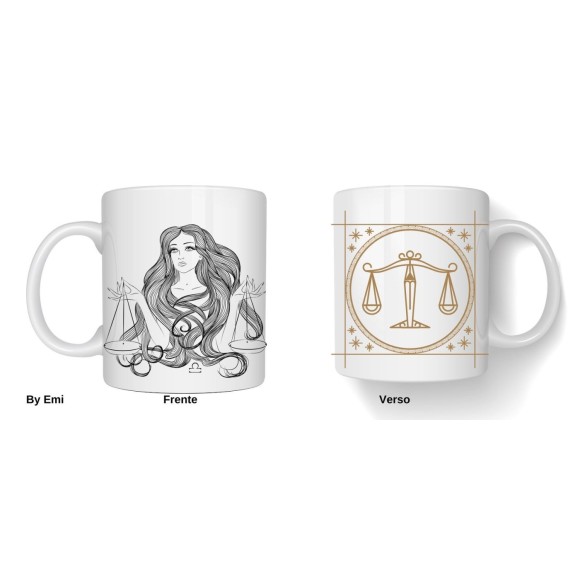 EMI CANECA DE PORCELANA COLEÇÃO DE SIGNOS (LIBRA) CD