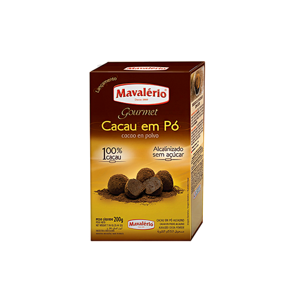 CACAU EM PÓ ALCALINO MAVALÉRIO 100% CACAU 200G