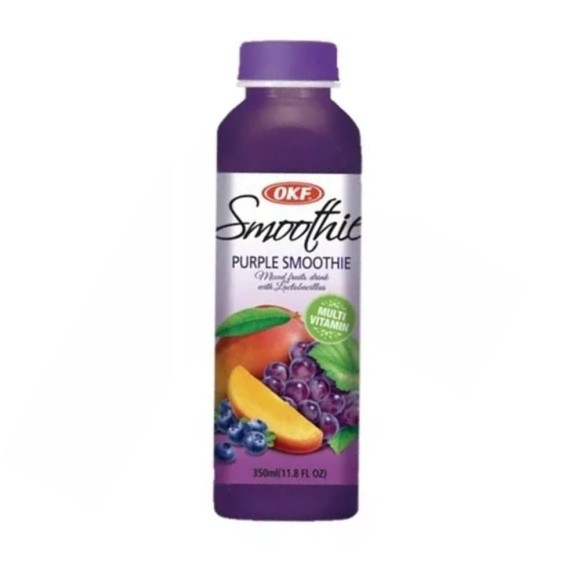 OKF PURPLE SMOOTHIE - BEBIDA SABOR UVA, MANGA, MIRTILO 350ML.