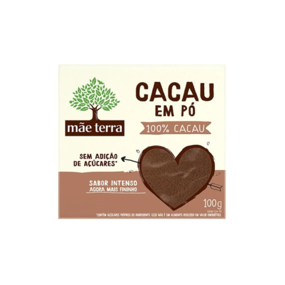 CACAU EM PÓ 100% MÃO TERRA 100G