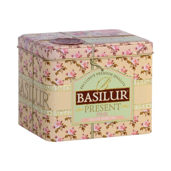 CHÁ BASILUR CEYLON GREEN TEA PRESENT PINK A GRANEL 100G